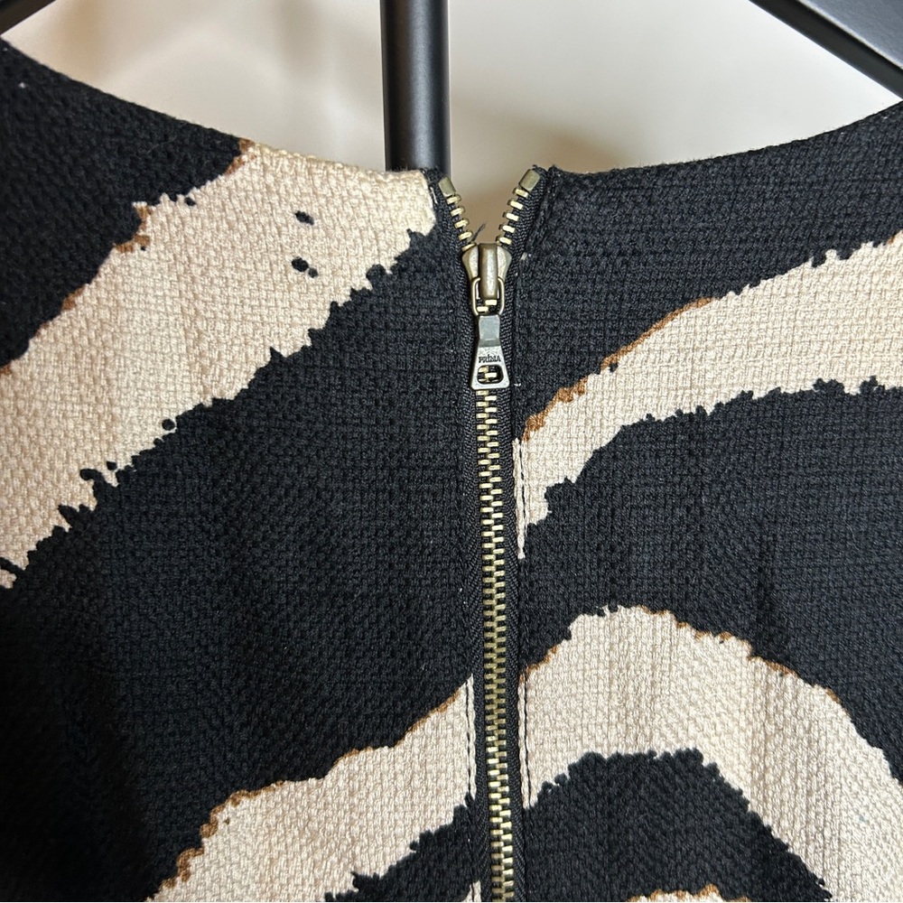 LOFT Black and White Zebra Pattern Mini Dress - Picture 12 of 13